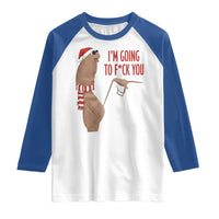 Marcus The Worm Christmas Meme Raglan Shirt I Am Going To Fck You - Wonder Print Shop
