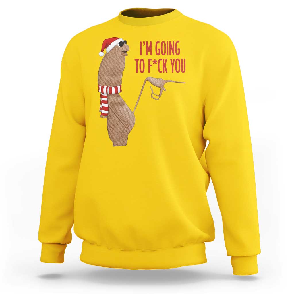 Marcus The Worm Christmas Meme Sweatshirt I Am Going To Fck You - Wonder Print Shop