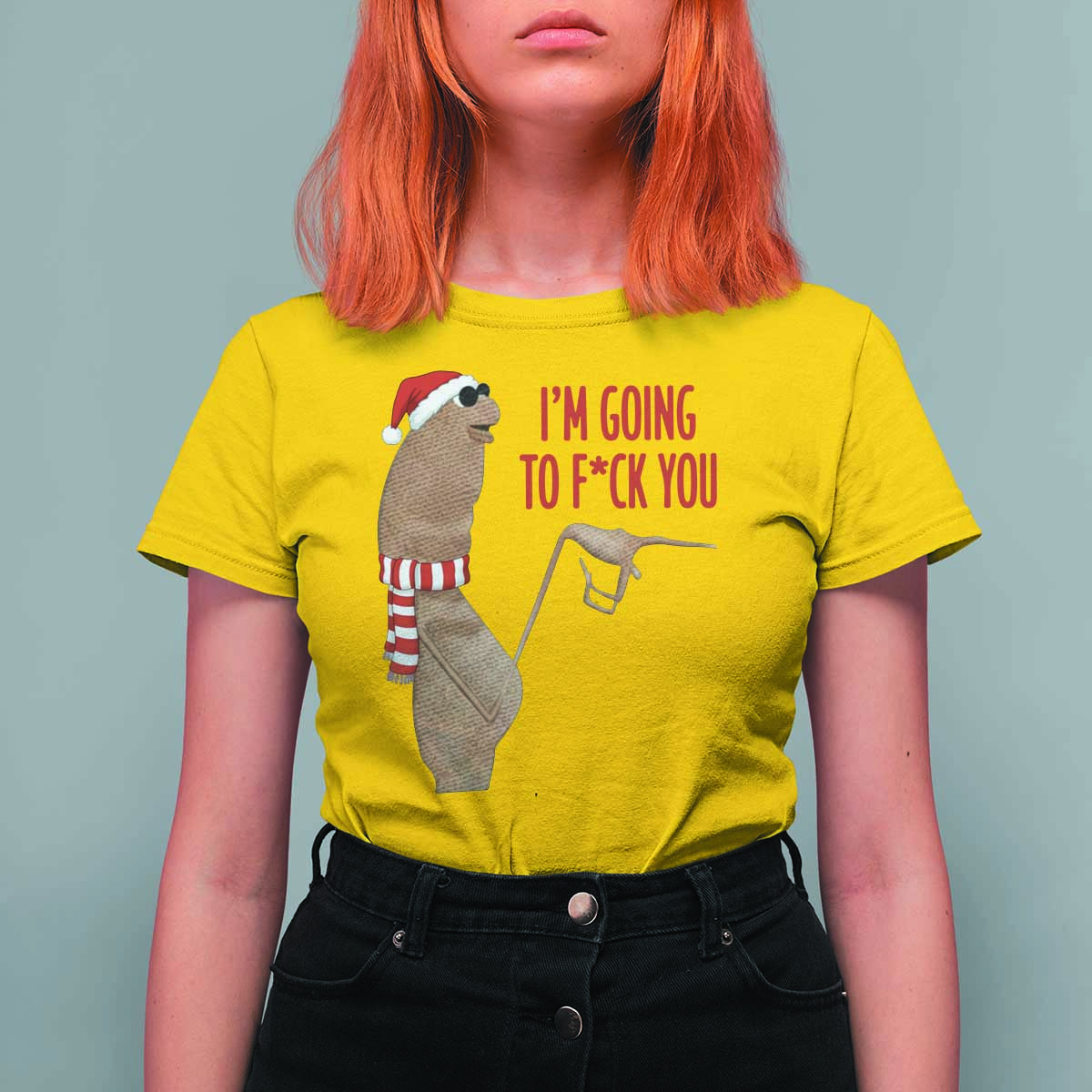 Marcus The Worm Christmas Meme T Shirt For Women I Am Going To Fck You - Wonder Print Shop