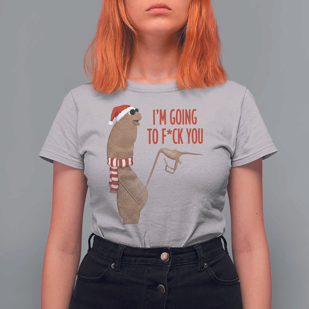 Marcus The Worm Christmas Meme T Shirt For Women I Am Going To Fck You - Wonder Print Shop
