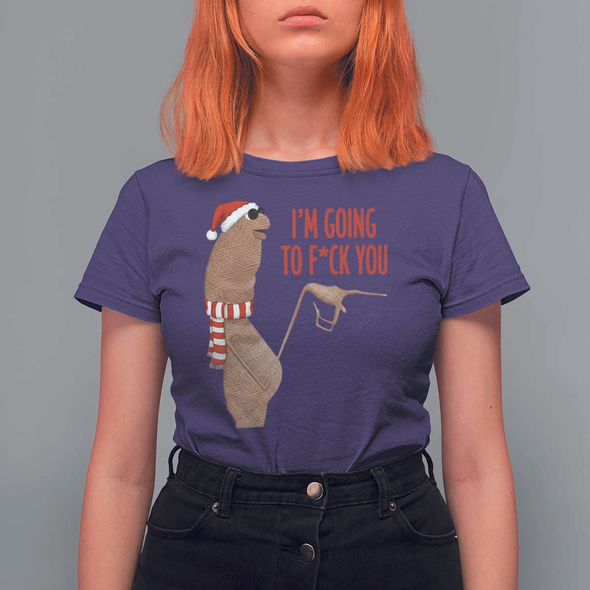 Marcus The Worm Christmas Meme T Shirt For Women I Am Going To Fck You - Wonder Print Shop