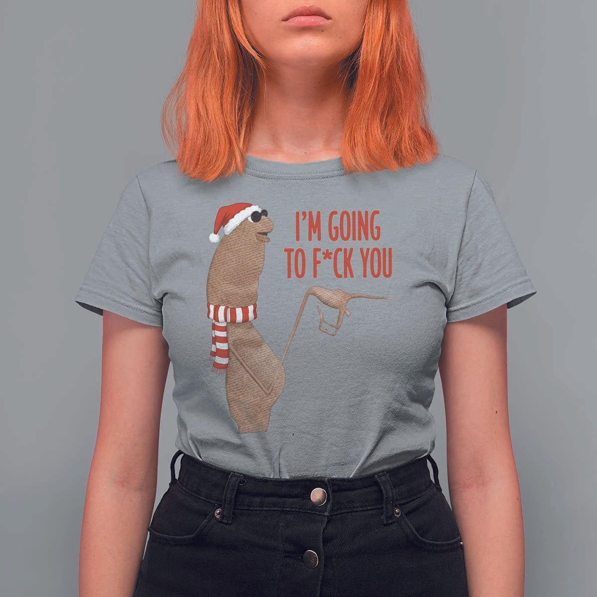 Marcus The Worm Christmas Meme T Shirt For Women I Am Going To Fck You - Wonder Print Shop