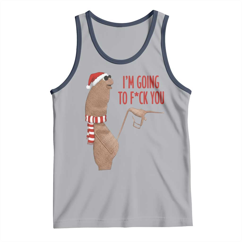 Marcus The Worm Christmas Meme Tank Top I Am Going To Fck You - Wonder Print Shop