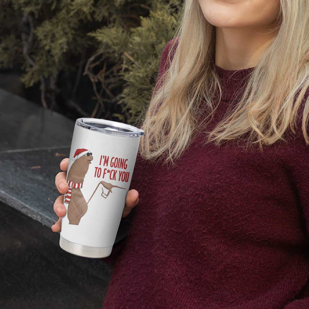 Marcus The Worm Christmas Meme Tumbler Cup I Am Going To Fck You - Wonder Print Shop