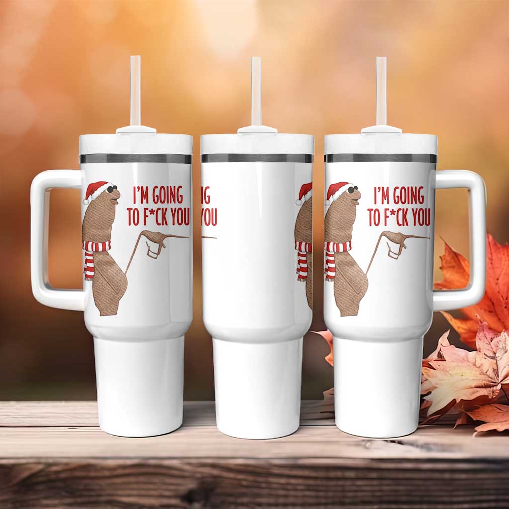Marcus The Worm Christmas Meme Tumbler With Handle I Am Going To Fck You - Wonder Print Shop