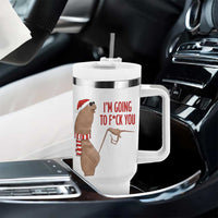 Marcus The Worm Christmas Meme Tumbler With Handle I Am Going To Fck You - Wonder Print Shop