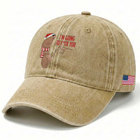 Marcus The Worm Christmas Meme Washed Cotton Baseball Cap I Am Going To Fck You