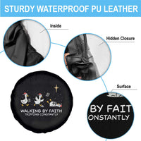 Christian Goose Christmas Spare Tire Cover Walking By Faith Tripping Constantly Funny Quote - Wonder Print Shop