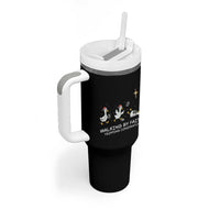Christian Goose Christmas Tumbler With Handle Walking By Faith Tripping Constantly Funny Quote - Wonder Print Shop