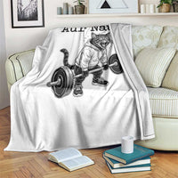 Aur Naur Raccoon Meme Throw Blanket Funny Sarcastic Oh No Australian Accent