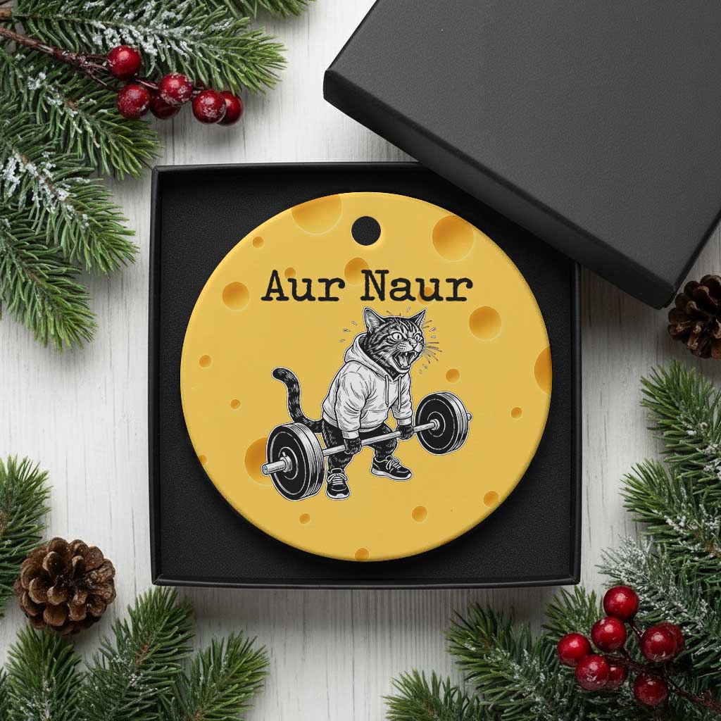 Aur Naur Raccoon Meme Ceramic Ornament Funny Sarcastic Oh No Australian Accent