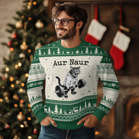 Aur Naur Raccoon Meme Ugly Christmas Sweater Funny Sarcastic Oh No Australian Accent