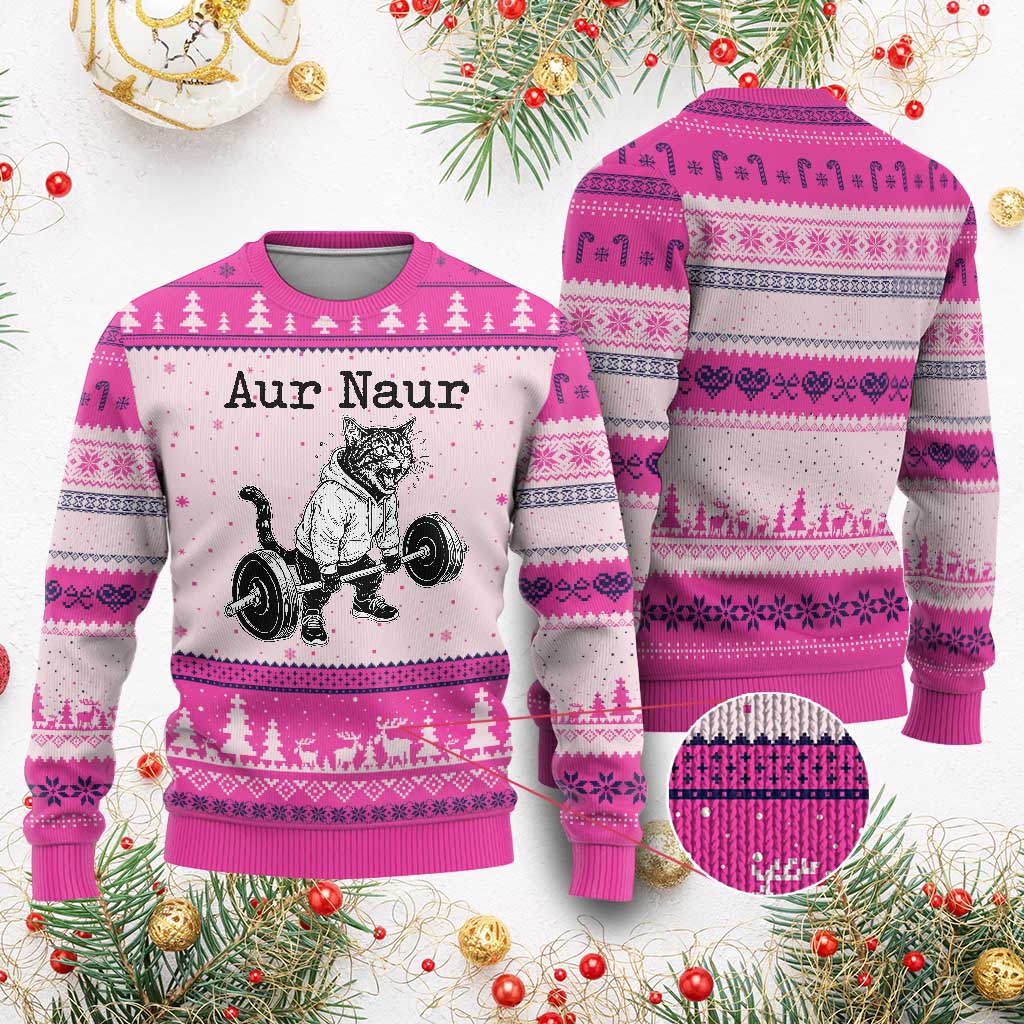 Aur Naur Raccoon Meme Ugly Christmas Sweater Funny Sarcastic Oh No Australian Accent