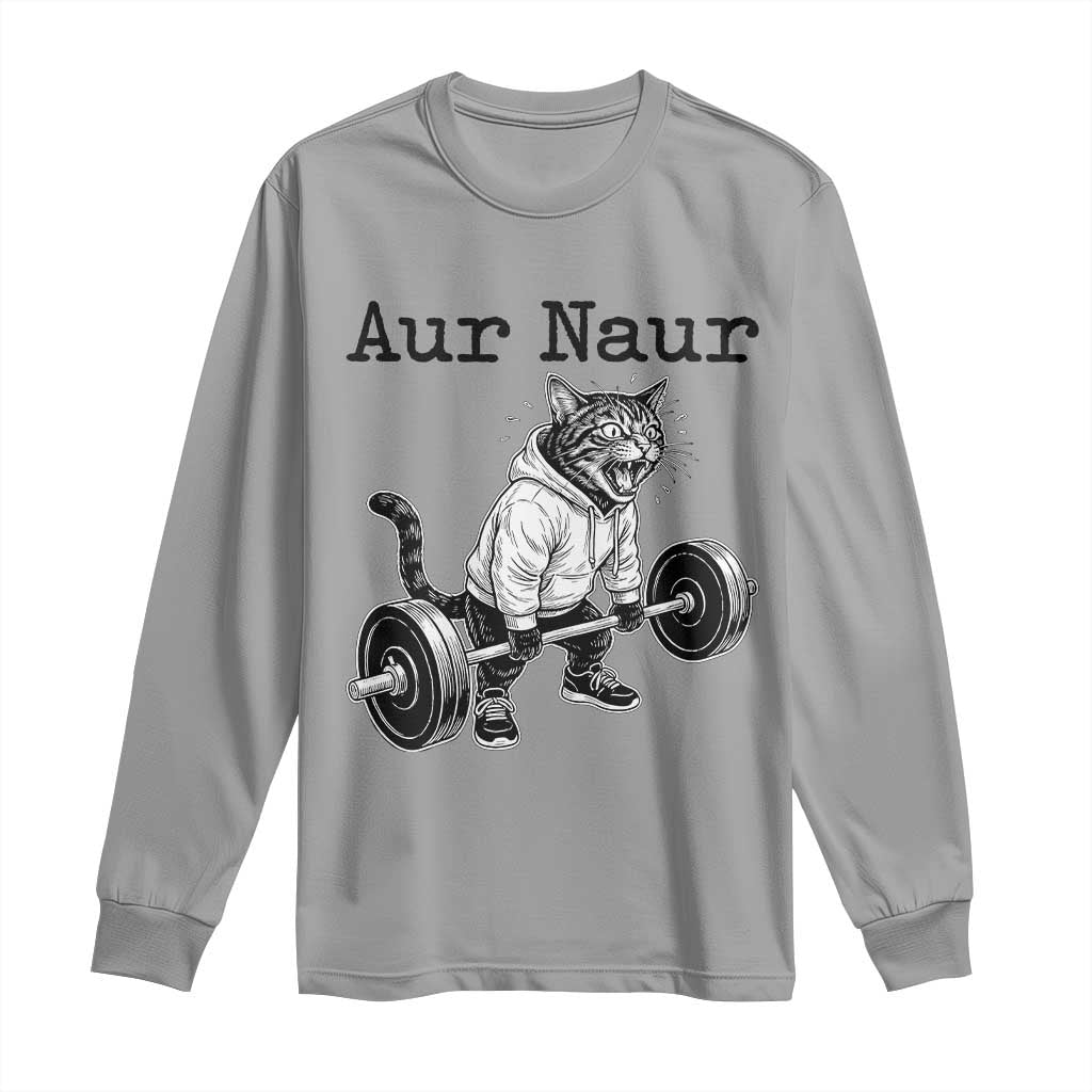 Aur Naur Raccoon Meme Long Sleeve Shirt Funny Sarcastic Oh No Australian Accent