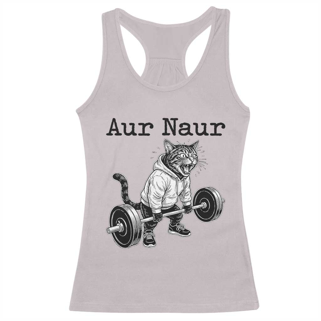 Aur Naur Raccoon Meme Racerback Tank Top Funny Sarcastic Oh No Australian Accent