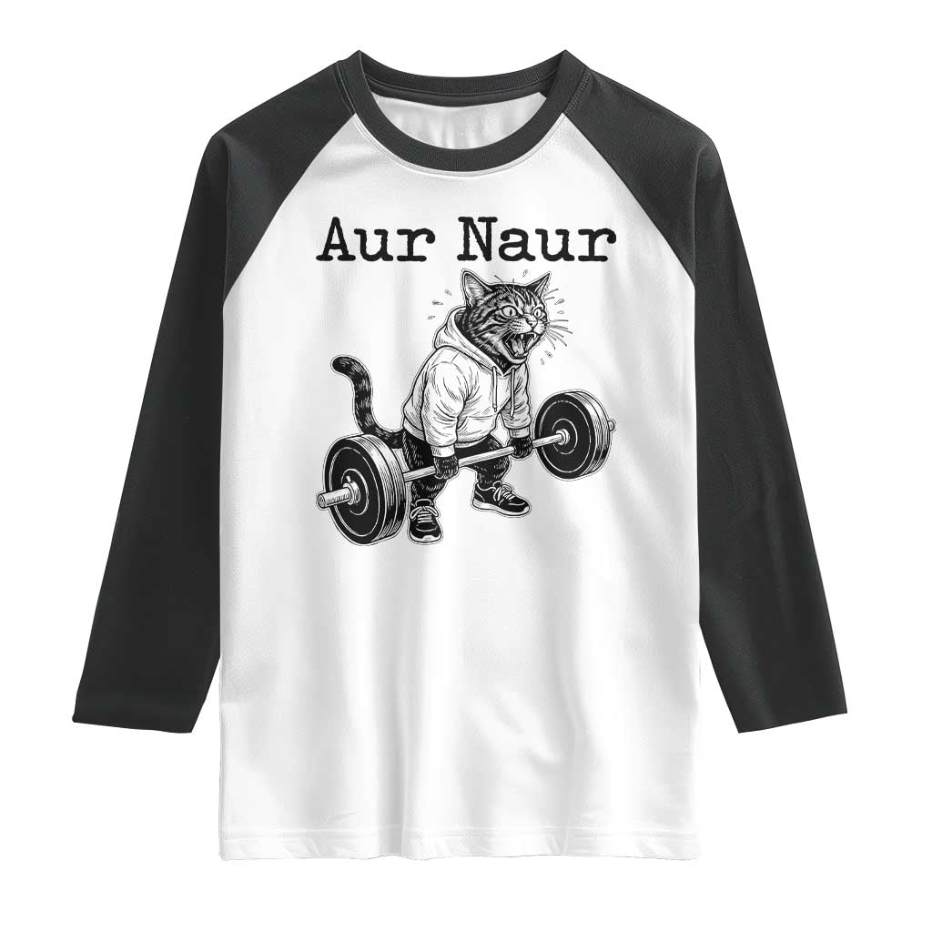 Aur Naur Raccoon Meme Raglan Shirt Funny Sarcastic Oh No Australian Accent