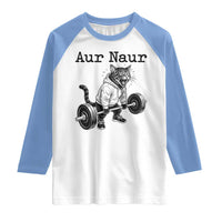 Aur Naur Raccoon Meme Raglan Shirt Funny Sarcastic Oh No Australian Accent