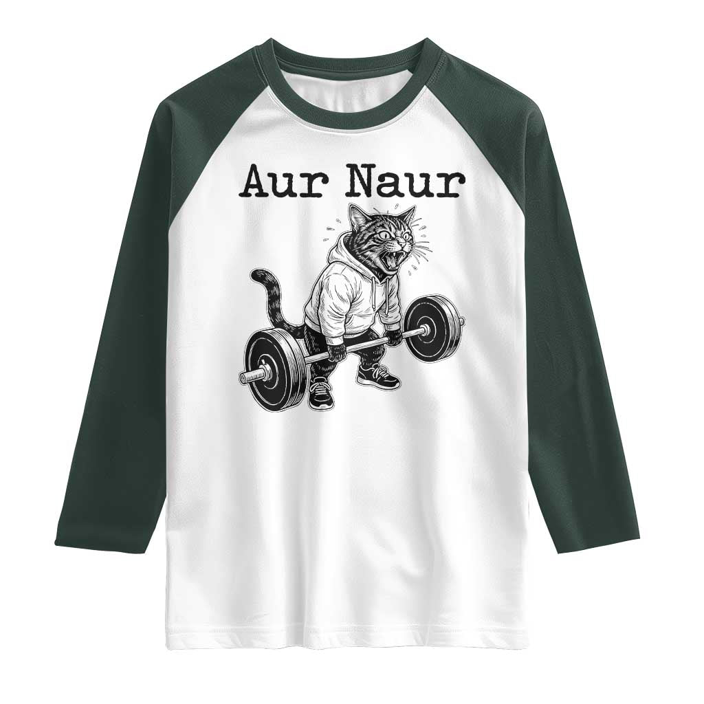 Aur Naur Raccoon Meme Raglan Shirt Funny Sarcastic Oh No Australian Accent