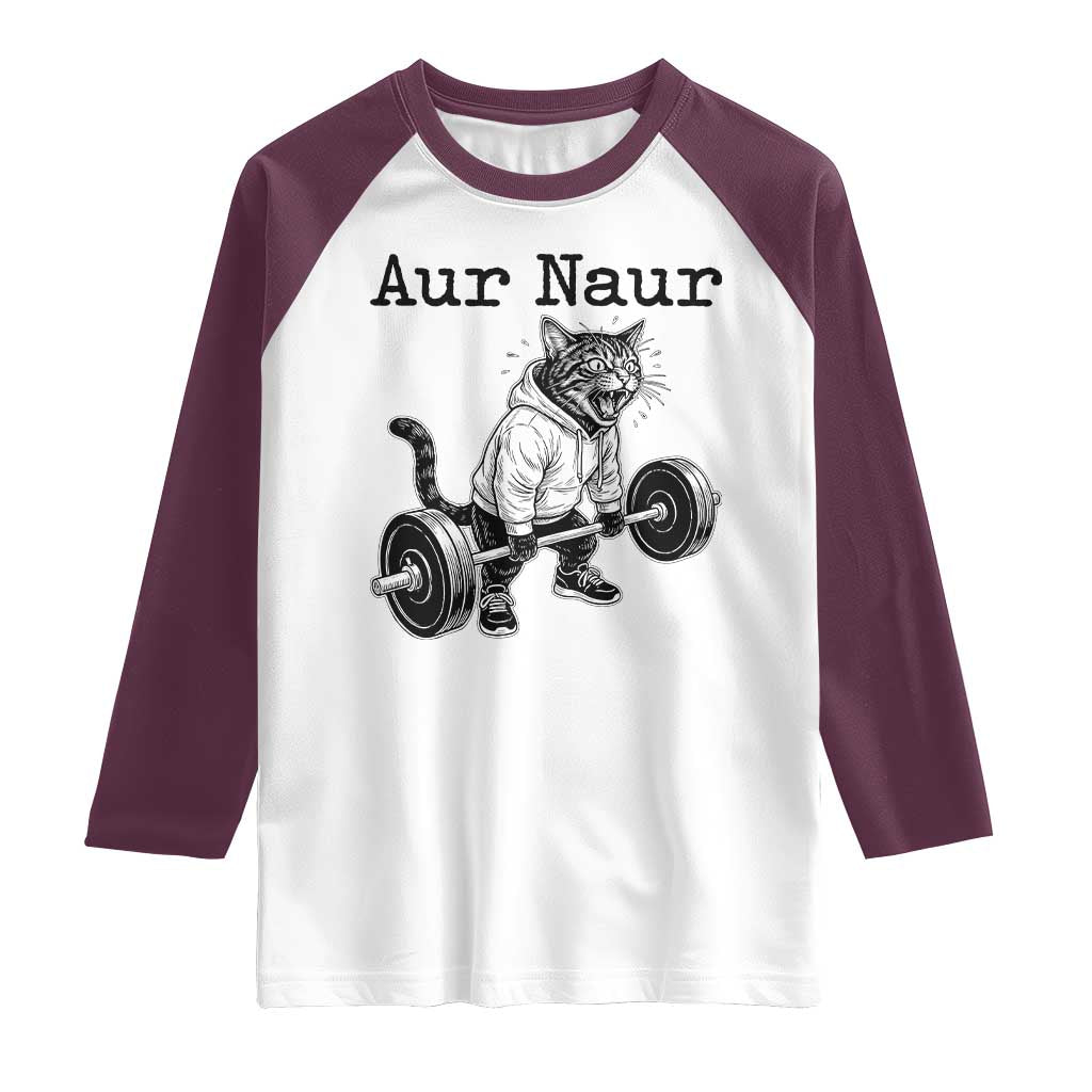 Aur Naur Raccoon Meme Raglan Shirt Funny Sarcastic Oh No Australian Accent