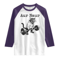 Aur Naur Raccoon Meme Raglan Shirt Funny Sarcastic Oh No Australian Accent