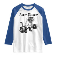Aur Naur Raccoon Meme Raglan Shirt Funny Sarcastic Oh No Australian Accent