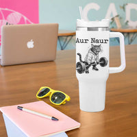 Aur Naur Raccoon Meme Tumbler With Handle Funny Sarcastic Oh No Australian Accent
