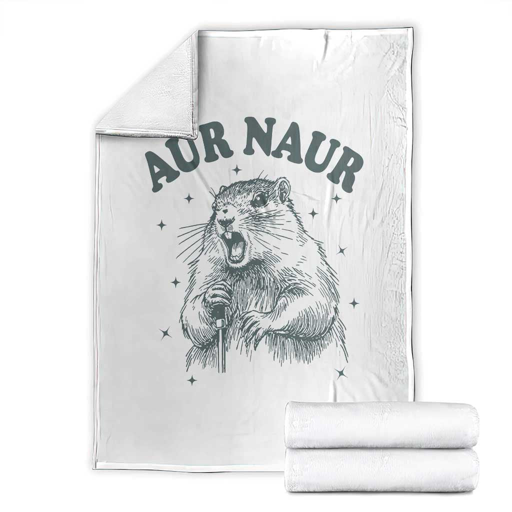 Aur Naur Raccoon St Patricks Day Throw Blanket Funny Sarcastic Oh No Australian Accent