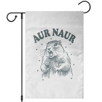 Aur Naur Raccoon St Patricks Day Garden Flag Funny Sarcastic Oh No Australian Accent