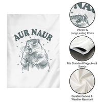 Aur Naur Raccoon St Patricks Day Garden Flag Funny Sarcastic Oh No Australian Accent