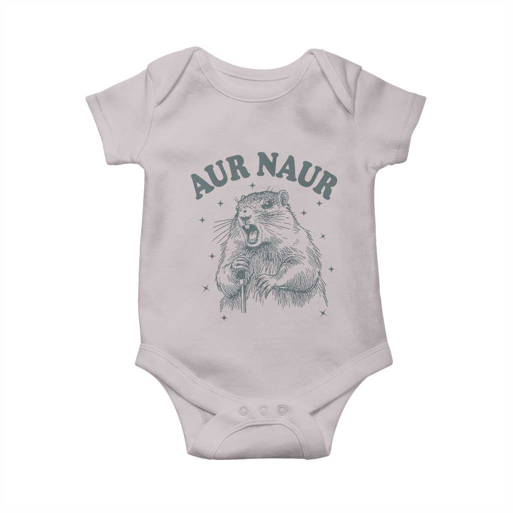 Aur Naur Raccoon St Patricks Day Baby Onesie Funny Sarcastic Oh No Australian Accent