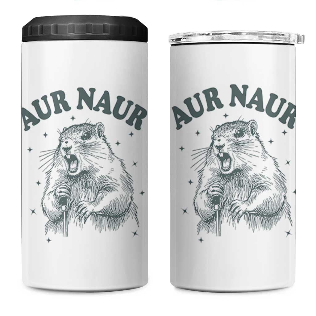 Aur Naur Raccoon St Patricks Day 4 in 1 Can Cooler Tumbler Funny Sarcastic Oh No Australian Accent