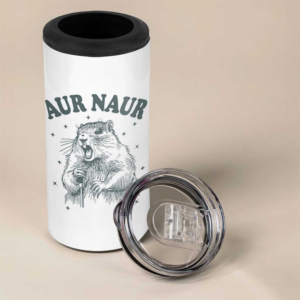 Aur Naur Raccoon St Patricks Day 4 in 1 Can Cooler Tumbler Funny Sarcastic Oh No Australian Accent