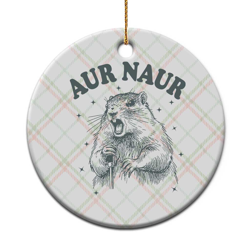 Aur Naur Raccoon St Patricks Day Ceramic Ornament Funny Sarcastic Oh No Australian Accent