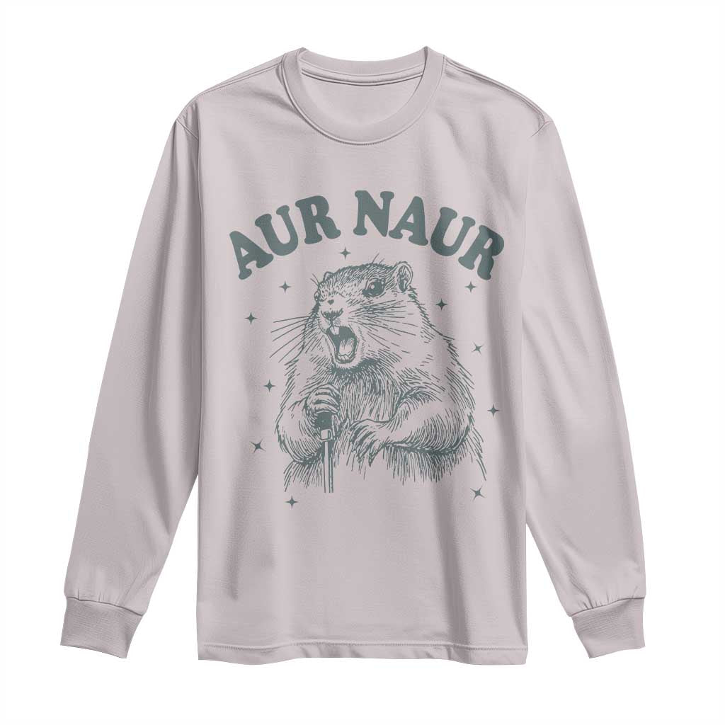 Aur Naur Raccoon St Patricks Day Long Sleeve Shirt Funny Sarcastic Oh No Australian Accent