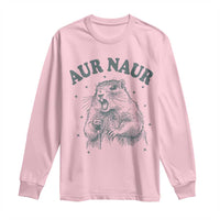 Aur Naur Raccoon St Patricks Day Long Sleeve Shirt Funny Sarcastic Oh No Australian Accent