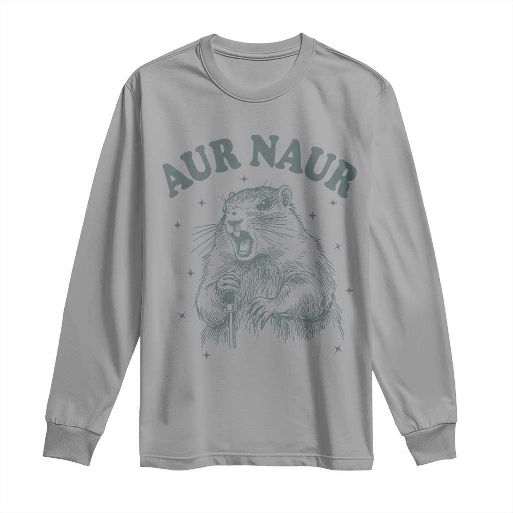 Aur Naur Raccoon St Patricks Day Long Sleeve Shirt Funny Sarcastic Oh No Australian Accent