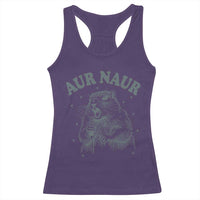Aur Naur Raccoon St Patricks Day Racerback Tank Top Funny Sarcastic Oh No Australian Accent
