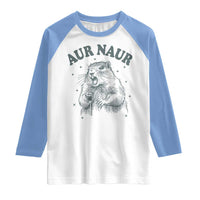 Aur Naur Raccoon St Patricks Day Raglan Shirt Funny Sarcastic Oh No Australian Accent