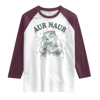 Aur Naur Raccoon St Patricks Day Raglan Shirt Funny Sarcastic Oh No Australian Accent