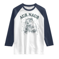 Aur Naur Raccoon St Patricks Day Raglan Shirt Funny Sarcastic Oh No Australian Accent