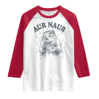 Aur Naur Raccoon St Patricks Day Raglan Shirt Funny Sarcastic Oh No Australian Accent