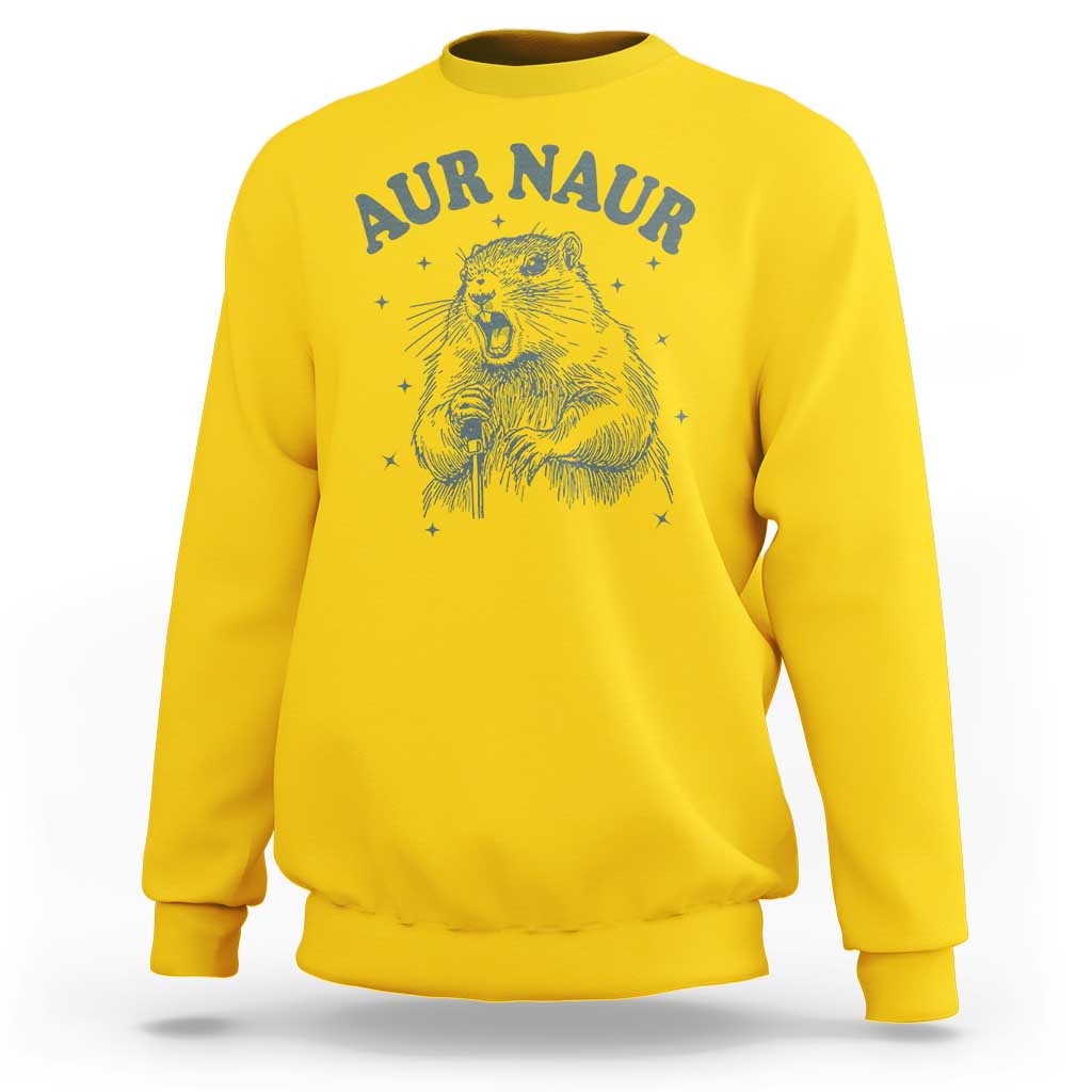 Aur Naur Raccoon St Patricks Day Sweatshirt Funny Sarcastic Oh No Australian Accent