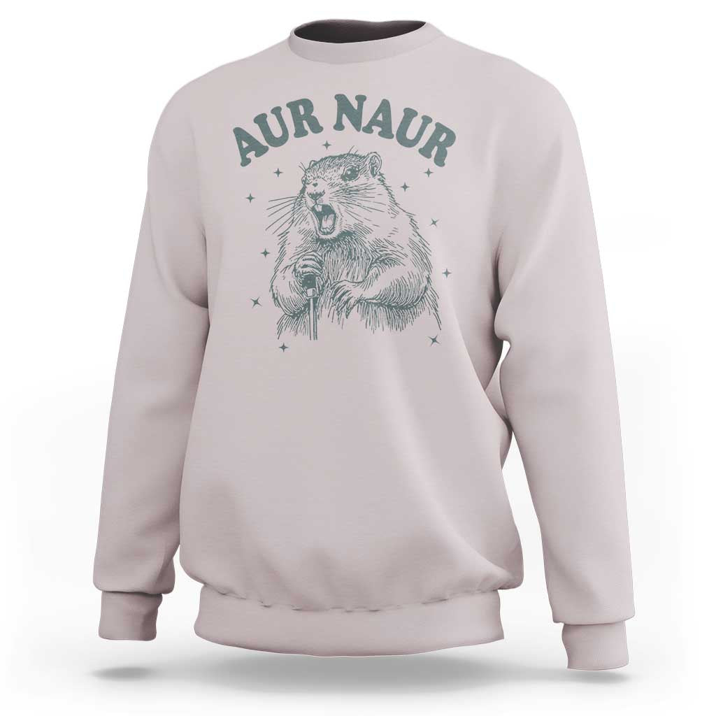 Aur Naur Raccoon St Patricks Day Sweatshirt Funny Sarcastic Oh No Australian Accent