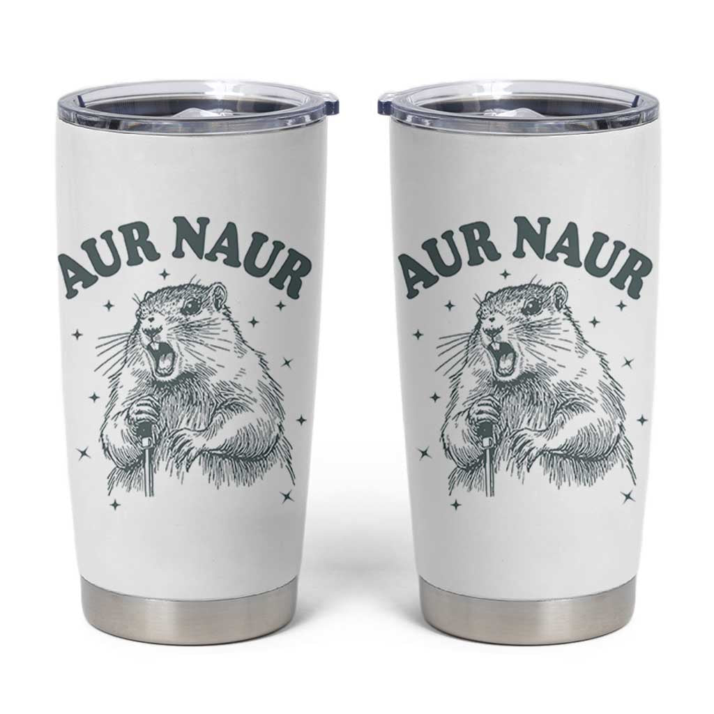 Aur Naur Raccoon St Patricks Day Tumbler Cup Funny Sarcastic Oh No Australian Accent