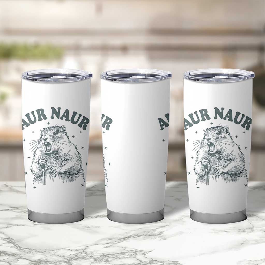 Aur Naur Raccoon St Patricks Day Tumbler Cup Funny Sarcastic Oh No Australian Accent
