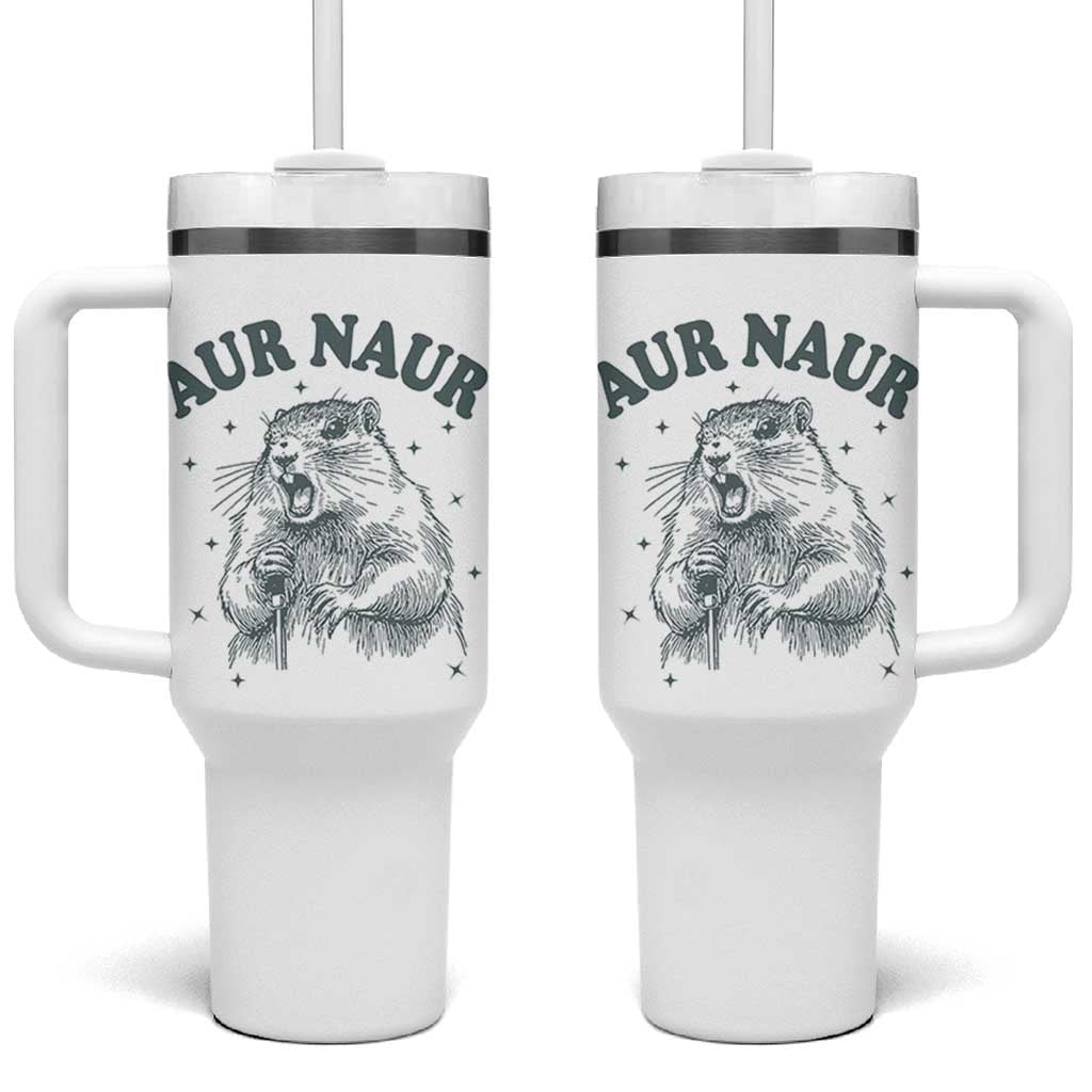 Aur Naur Raccoon St Patricks Day Tumbler With Handle Funny Sarcastic Oh No Australian Accent
