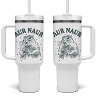 Aur Naur Raccoon St Patricks Day Tumbler With Handle Funny Sarcastic Oh No Australian Accent