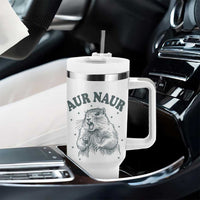 Aur Naur Raccoon St Patricks Day Tumbler With Handle Funny Sarcastic Oh No Australian Accent