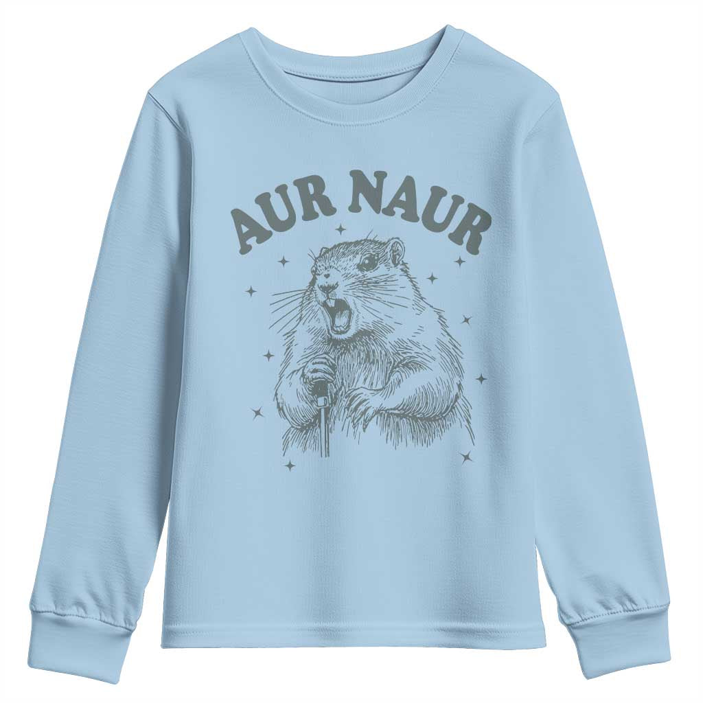 Aur Naur Raccoon St Patricks Day Youth Sweatshirt Funny Sarcastic Oh No Australian Accent