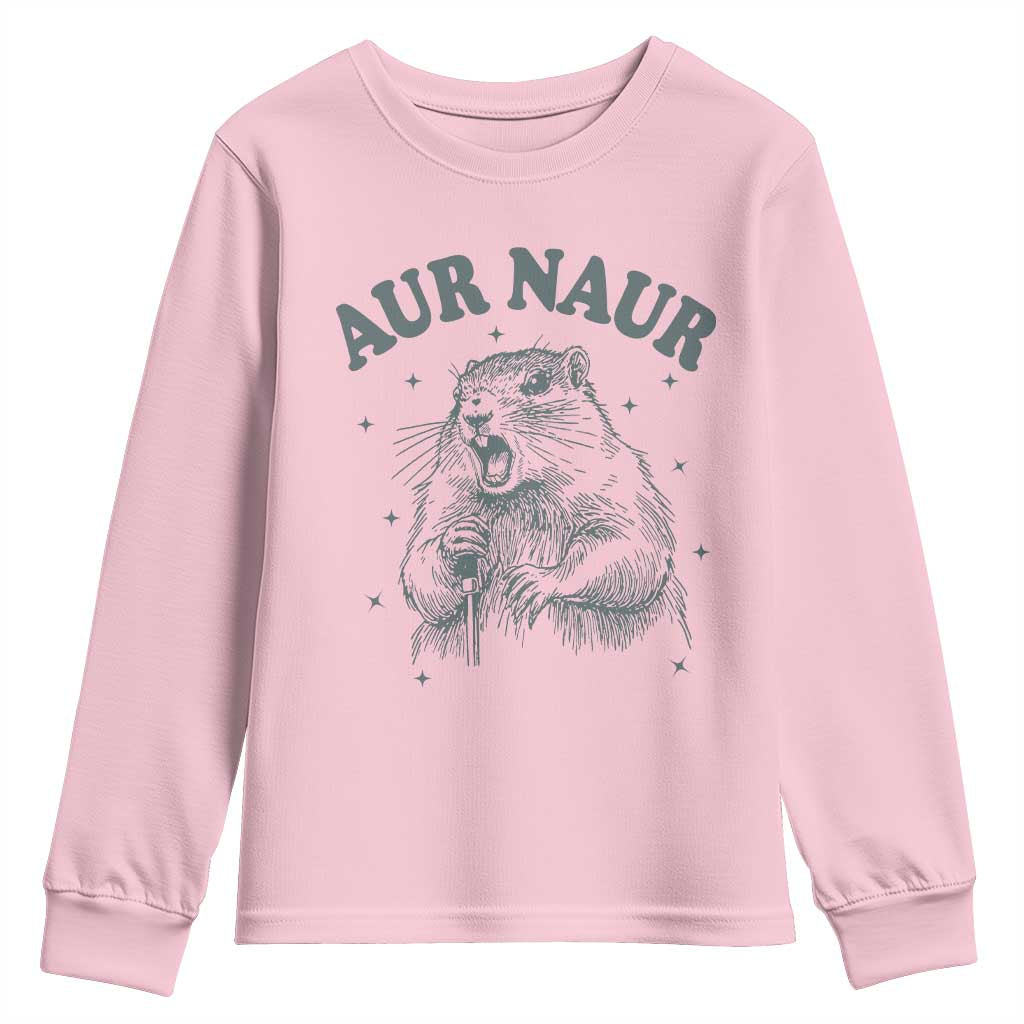 Aur Naur Raccoon St Patricks Day Youth Sweatshirt Funny Sarcastic Oh No Australian Accent